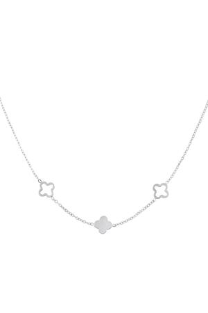 Necklace clovers  Silver Stainless Steel h5 